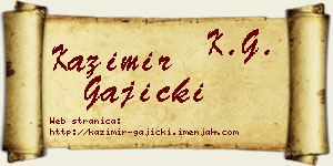 Kazimir Gajicki vizit kartica